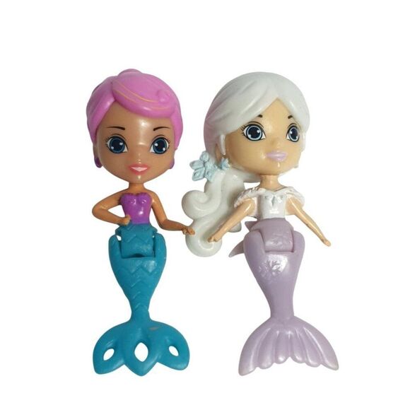 Splashlings Princess Mermaid and Friend 3" Doll Bendable Toy Set - Picture 1 of 5